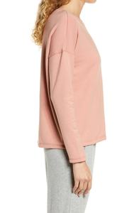 เสื้อสเวตเชิ้ตผู้หญิง แขนยาว คอวี ทรงโอเวอร์ไซส์ ผ้าฝ้าย 100% สไตล์ลำลอง สตรีทแวร์ โลโก้ด้านหน้า เหมาะสำหรับฤดูหนาว - Product Image 3