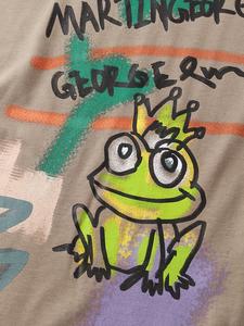 Camiseta con estampado de rana de algodón orientada a la exportación de manga corta para hombre de nueva moda en tela de algodón de Bangladesh - Product Image 5