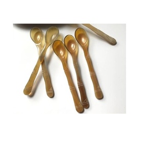 Cuillère en corne de buffle pour bol et cuillère polie et fourchette et taille personnalisée et artisanat naturel à bas prix - Product Image 2