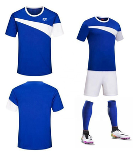 Uniforme de fútbol 100% de poliéster para niños y adultos, conjunto de Jersey con logotipo personalizado, venta al por mayor - Product Image 4