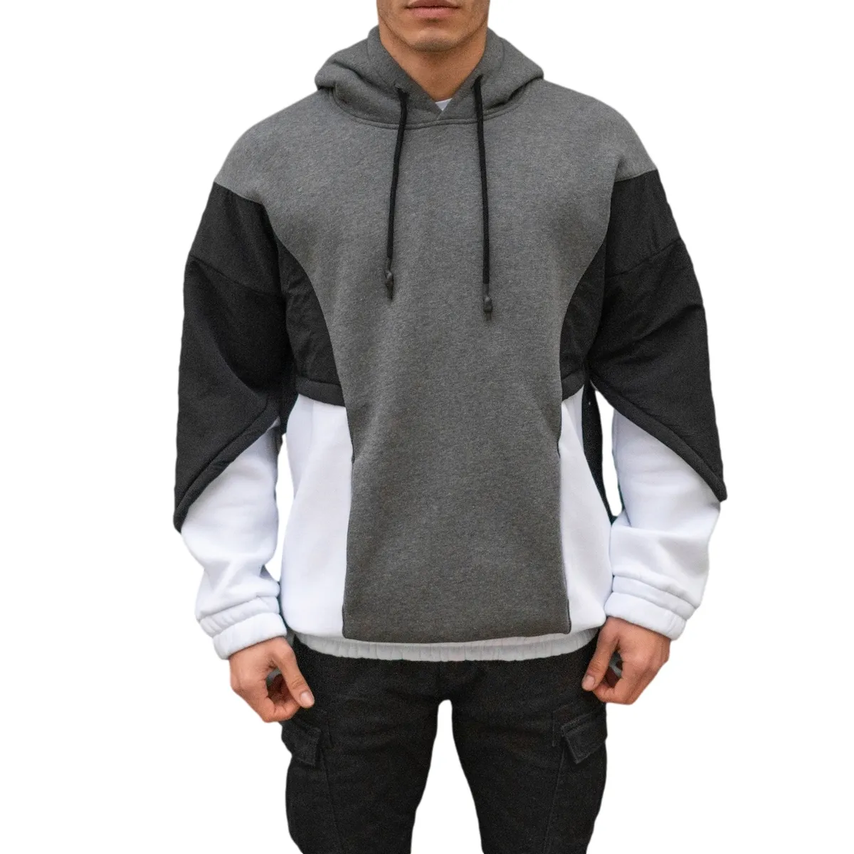 Boy % 100% pamuk erkek blok paraşüt dokulu kazak hoodie yeni stil iyi en iyi fiyat toptan teklif trend 2020