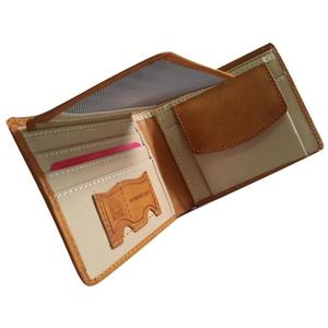Billetera de cuero con bloqueo RFID para hombre, billetera con varias ranuras para tarjetas, solapa, Identificación de ventana - Product Image 1