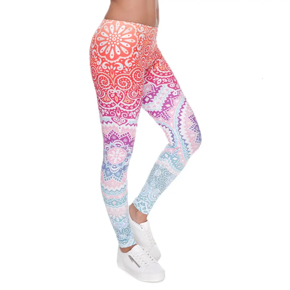 2023 Nieuwe Fitness Broek Vrouwen Leggings Bedrukt Patroon Push-Up Workout Leggings Vrouwen Hoge Taille Gym Sportieve Leggins