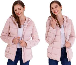 Chaquetas cómodas con capucha personalizadas para mujer, chaqueta de burbujas, abrigo de invierno, moda de poliéster, novedad - Product Image 4