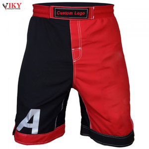 MMA-pantalones cortos de boxeo para hombre, ropa con logo personalizado, nuevo diseño, colores rojos - Product Image 3