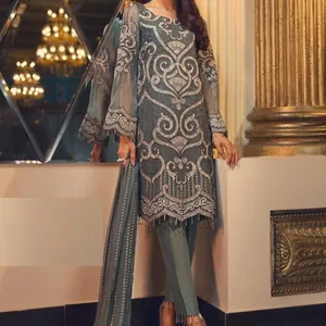 Robe de plage en coton pour femmes, costume 3 pièces, pour l'été, pakistan, salwar, kameez, nouvelle collection