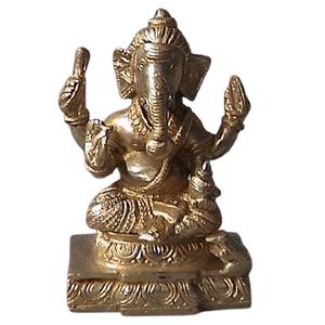 Estatua de Ganesha de Latón Hecha a Mano, Decoración para el Hogar, Estatua de Natraj Bailando en Latón con Acabado Antiguo, Estatua de Latón para Decoración del Hogar - Product Image 4