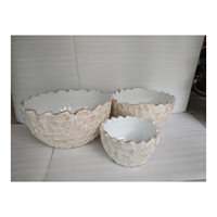 Vase coquille de mer en forme d'œuf du Vietnam meilleur vase pour l'exportation avec le meilleur prix et de haute qualité artisanat 100%