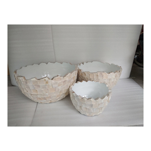 Vase coquille de mer en forme d'œuf du Vietnam meilleur vase pour l'exportation avec le meilleur prix et de haute qualité artisanat 100% - Product Image 3