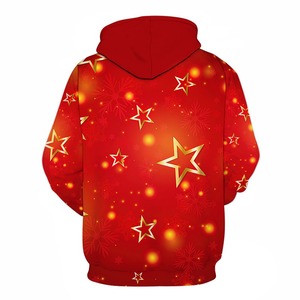 Sweats à capuche décontractés pour hommes personnalisés de haute qualité sweats d'hiver imprimés en polaire complète vente en gros de sweats à capuche de Noël par sublimation 3D - Product Image 6
