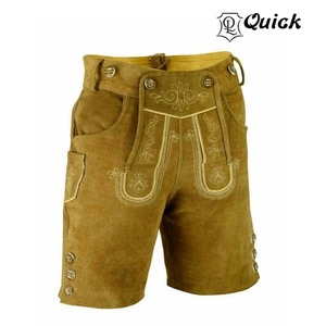 Trachten กางเกงขาสั้นบาวาเรียสำหรับผู้ชาย,Lederhosen แท้ Bundhosen Oktoberfest - Product Image 2