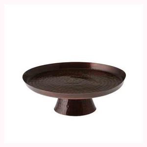 Support de gâteau de service de conception martelée support de gâteau en métal de finition antique célébration de fête supports de gâteau d'utilisation multifonctionnelle - Product Image 1