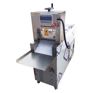 High efficiency Frozen pork belly meat slicer / automatic mutton hot pot roll cutting machine