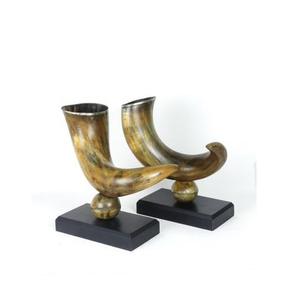 Corne décorative de buffle avec support et jante en acier corne décorative de meilleure qualité artisanale naturelle à vendre - Product Image 2