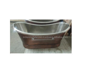 Bañera de cobre Bañera de lujo sólida superior con estilo antiguo Bañera de cobre para uso doméstico Venta caliente a bajo precio - Product Image 1