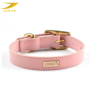 ペット用首輪メーカー DIY カスタムロゴ プライベートラベル ファッション 高級 本革 犬用首輪 - Product Image 2