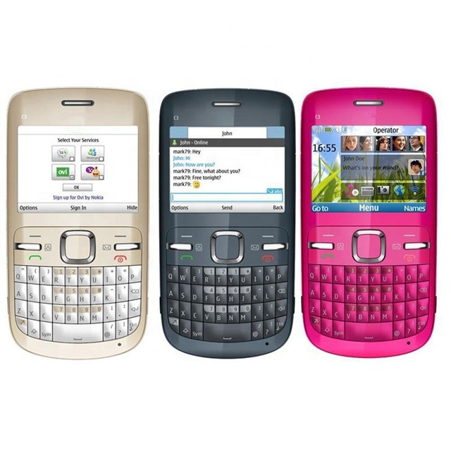 Wholesales Super Cheap Original Factory Unlocked Simple Bar Classic QWERTY Mobile Cell Phone for NK C3