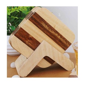 Posavasos de madera de la más alta calidad, diseño moderno, forma cuadrada, juego de posavasos para vasos, para proveedor mayorista - Product Image 5