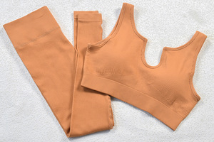 Vêtements de sport pour femmes Gym Yoga Suit Plus Size Fitness Clothing pour adultes Solid Pattern Respirant Workout Yoga Set - Product Image 2