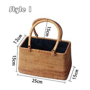 Bolso de moda de ratán con cierre de sillín - Product Image 3