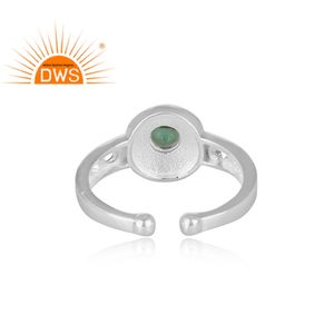 Trendy Wedding & Party Turquoise Gemstone <b>Statement</b> <b>Ring</b> 925 Sterling <b>Silver</b> Bezel Setting Unisex Jewelry - Product Image 4