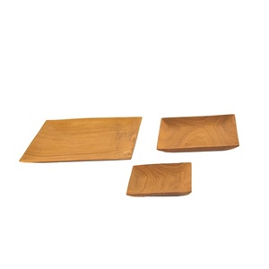 Plat de service artisanal plateau de service en bois lot de 3 pour restaurant café hôtels servant des aliments fruits café plateau de service - Product Image 1