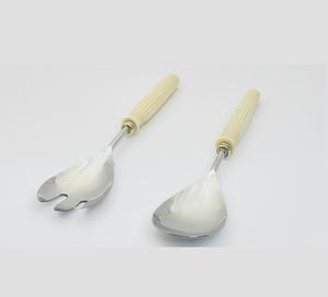 Customized Stainless Steel 18/10 <b>Salad</b> <b>Server</b> Set With Decorative Terrazzo and Wood Handle Custom Kitchen Tools <b>Salad</b> Tools - Product Image 2