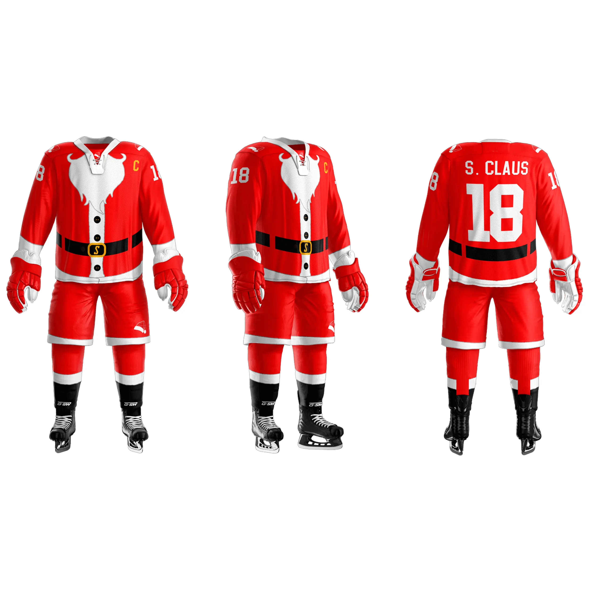 Topkwaliteit Custom Sublimatie Afdrukken Ijshockey Uniform Polyester Snel Droog Ijshockey Jersey College Uniform