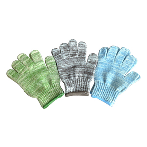 Recycled Material Elastic Exfoliating Textured Bath Mitt Nylon Bath Gloves - Product Image 1