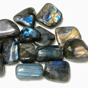 Đá Pha Lê LABRADORITE Đẹp/Đá Pha Lê LABRADORITE Đánh Bóng Với Đèn FLASH/Đá Tự Nhiên Đá Pha Lê LABRADORITE Màu Xám