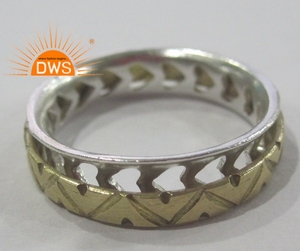 925 Fine Sterling Silver <b>Spinner</b> Statement <b>Ring</b> Jewelry With Two Tone Plating For Women Gift For Her - Product Image 2