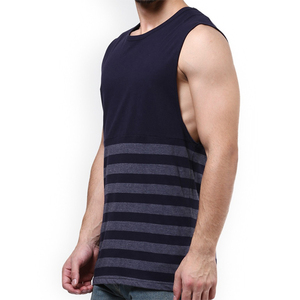 Camisetas sin mangas para hombre al por mayor, de algodón 100%, de verano, con cuello redondo, sublimadas en dos colores, con logotipo OEM de diseño moderno y alta calidad. - Product Image 4