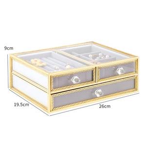 STACKABLE Glass Jewelry Box for <b>Rings</b> With Vintage Rectangular Shape Glass Jewelry Shadow <b>Boxes</b> From India - Product Image 1