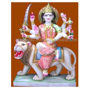 Statue de marbré Durga, déesse, naturelle - Product Image 1