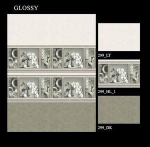 Azulejos de pared de cerámica 3D brillantes blancos 30x45cm - Product Image 1