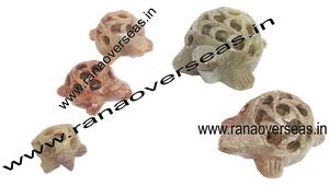 Figura de tortuga Soapstone con tallado Jali para el hogar, sala de estar, Hotel, decoración de oficina - Product Image 2