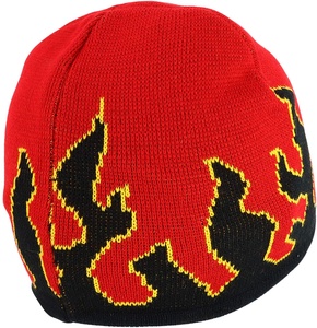Bonnet tricoté chaud pour l'hiver, nouveau Design personnalisé avec motif de flamme de feu, pour Ski en plein air, Camping, randonnée - Product Image 3