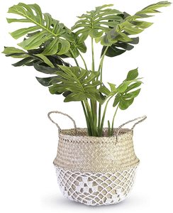 กระถางต้นไม้สีชมพูลายทางผลิตด้วยมือขนาดใหญ่เป็นมิตรต่อสิ่งแวดล้อม - Product Image 3