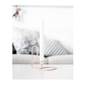 Support de bougie de conception exceptionnelle, fait à la main en métal couleur or rose, pour la décoration de mariage - Product Image 1