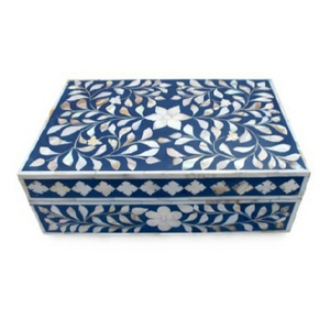 Boîte à bijoux en bois incrusté de perles de mère florales de meilleur design 30X20X10 CM taille pour mariage fête des mères fête des pères cadeau d'anniversaire - Product Image 1