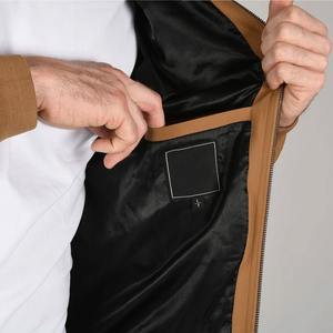 OEM Custom Logo Men's Clothing Bomber Jacket Wholesale Ribbing Cuff Lightweight Bomber Jacket - Product Image 5