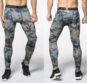 กางเกงเลกกิ้งผู้ชายลายสก็อต ผลิตจากผ้าสแปนเด็กซ์/โพลีเอสเตอร์ ป้องกันแบคทีเรีย กันลม ระบายอากาศ แห้งเร็ว และมีไซส์พลัส - Product Image 6