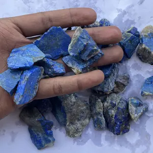 Pierres précieuses en Lapis-Lazuli naturelles, de couleur bleue, 50 grammes, pour fabrication de bijoux