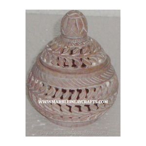 Portavelas de piedra de jabón exclusivo - Product Image 1