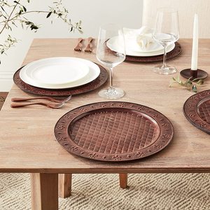 High quality Brown food serving steel plate charger plate for kitchen hotels restaurant in lowest price - Product Image 4