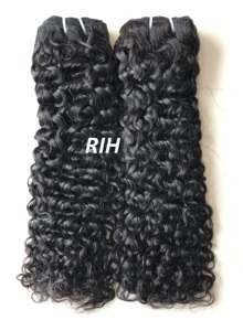 Fournisseur d'extension de cheveux brésiliens, cheveux humains crépus bouclés brésiliens vierges, cuticules alignées, vente en gros, mongole brute, couleur noire 100% - Product Image 2