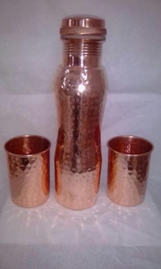 ขวดน้ำทองแดงที่ออกแบบโดยใช้ค้อนสำหรับเครื่องดื่มดีไซน์ชั้นนำขวดน้ำที่ใส่ใจสุขภาพ - Product Image 4