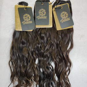 ผมถักแบบไม่ผ่านกระบวนการผมมนุษย์แท้เรมี่100% ลูกไม้บางอินเดีย - Product Image 2