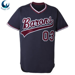 ชุดเบสบอลพิมพ์ลายดิจิตอลออกแบบเองราคาส่งถูก ผลิตจากโพลีเอสเตอร์ 100% แห้งเร็ว ระบายอากาศได้ดี มีไซส์พลัสสำหรับทีม - Product Image 2