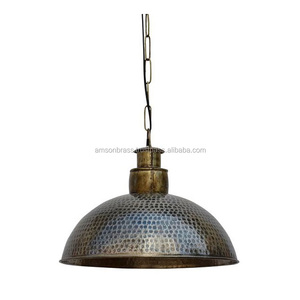 Lámpara colgante decorativa de metal de diseño clásico, decoración del hogar, lámpara colgante negra martillada chapada en cobre interior - Product Image 2